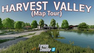 “HARVEST VALLEY” FS22 MAP TOUR  NEW MOD MAP  Farming Simulator 22 Review PS5 [upl. by Griseldis809]