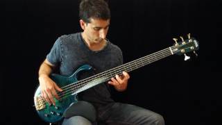 Fretless Bass Solo on Pedulla Pentabuzz  ‘Alone on a Rock [upl. by Nosreip781]