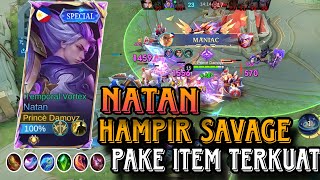 GAMEPLAY NATAN MANIAC  BUILD NATAN TERSAKIT DI PATCH SEKARANG  Mobile Legend BangBang [upl. by Neffirg]