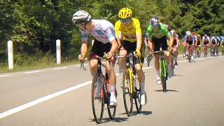 Tadej Pogacar Attacks Vingegaard with 180km to go  Tour de France 2022 Stage 14 [upl. by Donatelli]