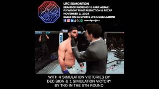 UFC Edmonton Brandon Moreno Amir Albazi FW Fight Prediction amp Simulation Recap 👊🎮 shorts [upl. by Hanschen417]