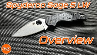 Spyderco Sage 5 Lightweight  Overview [upl. by Johnsten]