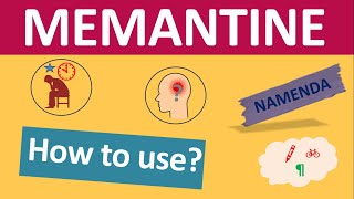 Memantine HCl Namenda for Alzheimers disease  Mechanism side effects precautions [upl. by Enaitsirk]