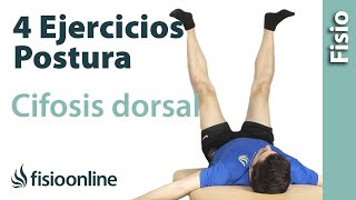 4 ejercicios para la cifosis dorsal y la postura corporal [upl. by O'Shee517]