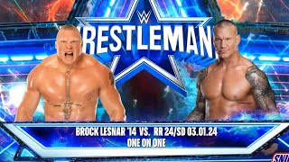 Full Match  Brock Lesnar vs Randy Orton Wrestlemania  WWE 2k24 [upl. by Enaasiali]