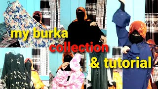 my burqa collection  burqa wearing  Borka tutorial  how to wear burka  youtuber tolki [upl. by Eiramik]