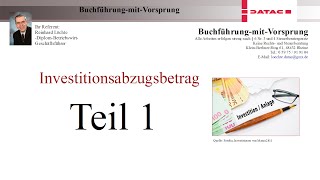 Investitionsabzugsbetrag Teil 1 [upl. by Htrow2]