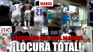 La fiesta en el vestuario del Madrid tras ganar al PSG I MARCA [upl. by Semadar281]