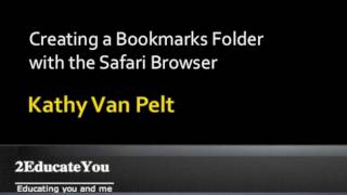 Creating Browser Bookmark Folders in Safari [upl. by Corell]