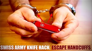 Use Any Swiss Army Knife to Escape Handcuffs  SERE  Swiss Army Knife Hack [upl. by Quartet]