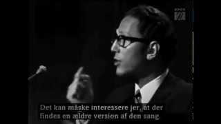 Tom Lehrer  The Elements  LIVE FILM From Copenhagen in 1967 [upl. by Enirhtak]