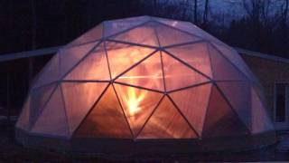 Geodesic Dome Greenhouse  Part 9  Polycarbonate [upl. by Mohkos393]