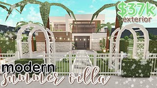 Bloxburg Summer Villa House Build 2 Story Exterior WITH VOICE [upl. by Edgardo]