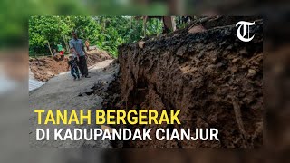 Tanah bergerak di Kadupandak Cianjur masih terjadi anjlok sampai 2 meter news cianjur [upl. by Alam]