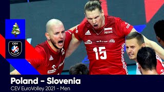 Poland vs Slovenia I CEV EuroVolley 2021 Men I Holidays Special [upl. by Alegnatal412]