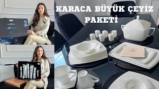 KARACA BÜYÜK ÇEYİZ PAKETİ 🎁  FINE PEARL YEMEK TAKIMI 🍽  ÇATAL KAŞIK BIÇAK SETİ [upl. by Horne514]