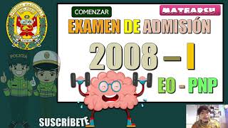 👮‍♂️PARTE I  SOLUCIONARIO EXAMEN DE ADMISIÓN 2008  I  EO  PNP👨‍🏫✅ [upl. by Ellehcen]