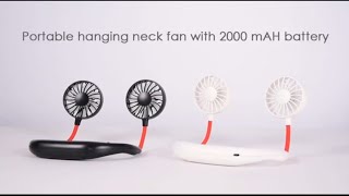 VERVENIX Portable Neck Fan comes with USB Rechargeable Hands Free Bladeless Mini Fan with 3 Speeds M [upl. by Adnoyek267]