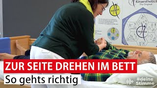 Pflege Das richtige zur Seite Drehen im Bett [upl. by Hiamerej]