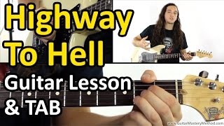 Highway To Hell Chords  Guitar Lesson amp TAB [upl. by Sidney]