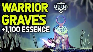 Hollow Knight All Warriors Graves for Easy 1100 Essence and 7 Boss Locations [upl. by Leihcim]