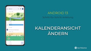 Kalenderansicht ändern Android 13 [upl. by Eilla]