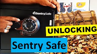 Unlocking A Combination Safe Sentry Safe [upl. by Adnawaj]