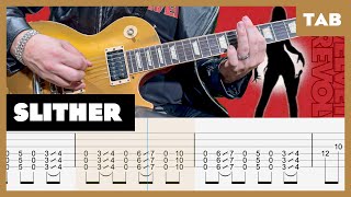 Velvet Revolver  Slither  Guitar Tab  Drop D Tuning  Lesson  Cover  Tutorial [upl. by Akeinahs473]