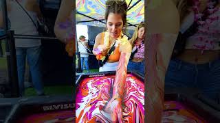 Body Marbling Paint Dip by BLVisuals at Faster Horses Festival 66 [upl. by Aivan]