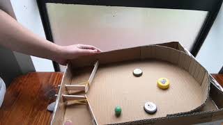 2 in 1 cardboard games Cardboard pinball and basketball net [upl. by Sawyere338]