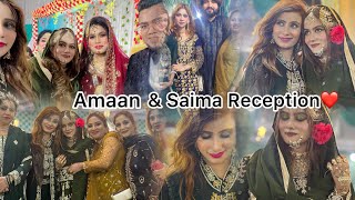 Aaj gye Amaan amp Saima ke reception me❤️ viralvideo vlogger vlogging vlogs wedding reception [upl. by Karlise621]