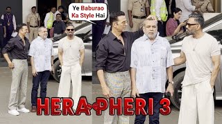 Hera Pheri 3  Akshay Kumar Paresh Rawal amp Suniel Shetty Fly Together For Shooting [upl. by Highams434]