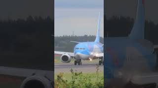 TUI fly 7378 arrival at Newcastle Airport from Palma de Mallorca palmamallorca tuifly ncl 737 [upl. by Asirap]