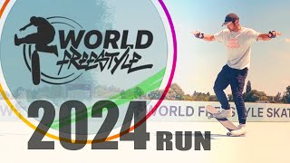 My best run at WORLD FREESTYLE SKATEBOARDING contest 2024 [upl. by Rdnaskela79]