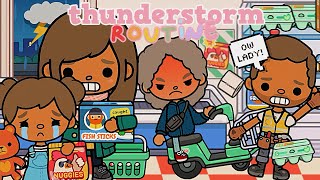 🌩️Familys THUNDERSTORM ROUTINE SUPERMARKETLOST POWER Toca Boca Roleplay 🌎 tocaboca [upl. by Adnuhsar]