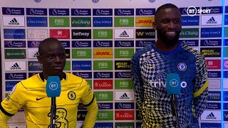 WARNING Wholesome Kanté amp Rüdiger content 🥰 Chelsea stars jubilant after 30 win at Leicester City [upl. by Hsatan]