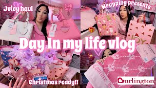 VLOG ♡ what I’m giving my family for Christmas wrapping presents amp pink shopping haul [upl. by Lletnwahs]