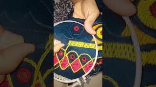 Make Special blouse and slive Handwork for Navratri at Home Bharatwork Mirrorwork Hand Embroidery [upl. by Grunenwald]