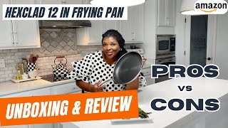 HexClad 12 inch Nonstick Frying Pan Review amp Unboxing in under 2 minutes  Amazoncom [upl. by Ortrude]