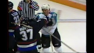 Scott Hannan vs Jarkko Ruutu Round 1 amp 2 [upl. by Brosy552]