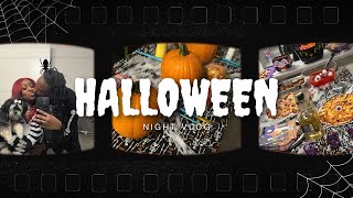 HALLOWEEN WEEKEND VLOG  PAJAMA NIGHT Pumpkin Painting Decorating SHOPPING amp MORE [upl. by Tarah]