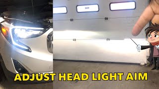 How to adjust head light level  GMC Terrain 2018 New head light level ADJUSTMENT [upl. by Aihsenat699]