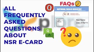 TCS NSR ECARD ALL FREQUENTLY ASKED QUESTIONS  National Skills Registry ecard FAQs BrainyBeast20 [upl. by Gauthier152]