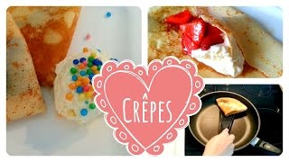 CREPES selber machen  REZEPT perfekter amp einfacher Teig  in der Pfanne  Nutella amp Eis  CUISINI [upl. by Cruce998]