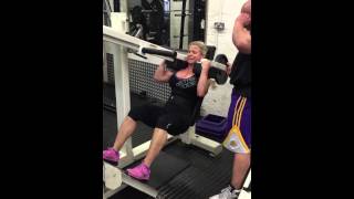 Sarah Hallett Pendulum squat Total Fitness Emporium Gym [upl. by Danais]