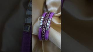 Stunning Purple Silk Thread Bangles  Handmade Jewelry  Latest Fashion Trend [upl. by Hartley165]