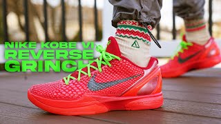 Nike KOBE 6 Protro REVERSE GRINCH Review amp On Feet [upl. by Porty]