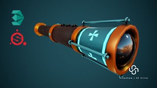 Modeling Unwrap amp Texturing Stylized Spyglass  Part1 Modeling [upl. by Fotzsyzrk]