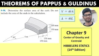 Theorems of pappus and Guldinus CENTROID  Chapter 9 Hibbeler Statics 14th Engineers Academy [upl. by Samaria]