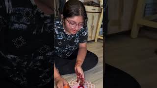 Rangoli is must for diwali garimaspride familyvlog [upl. by Nnov]